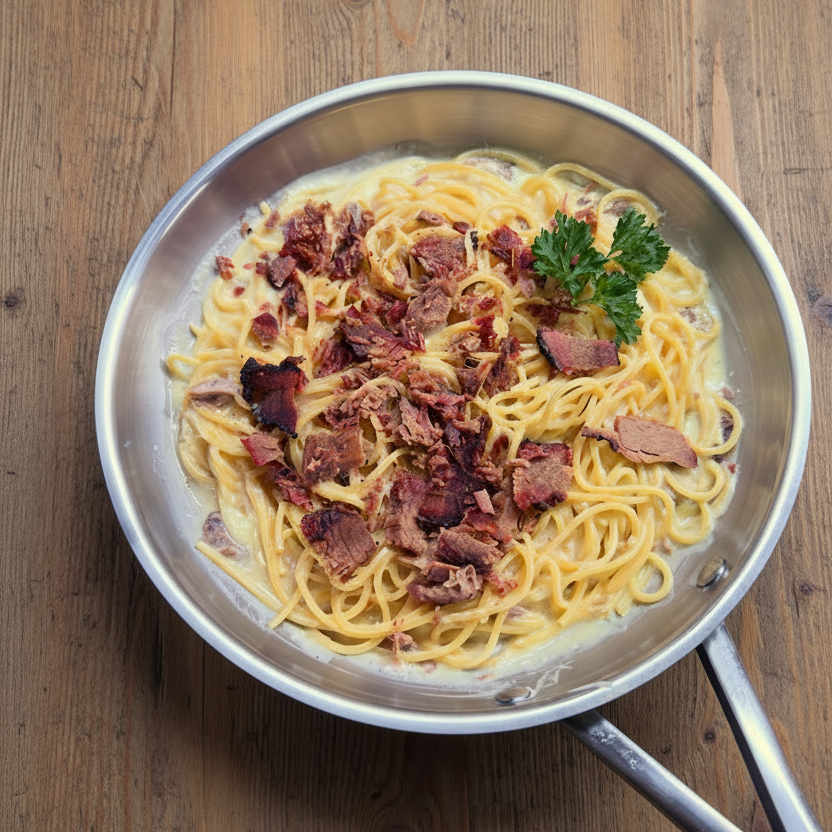 Smoked Beef Carbonara